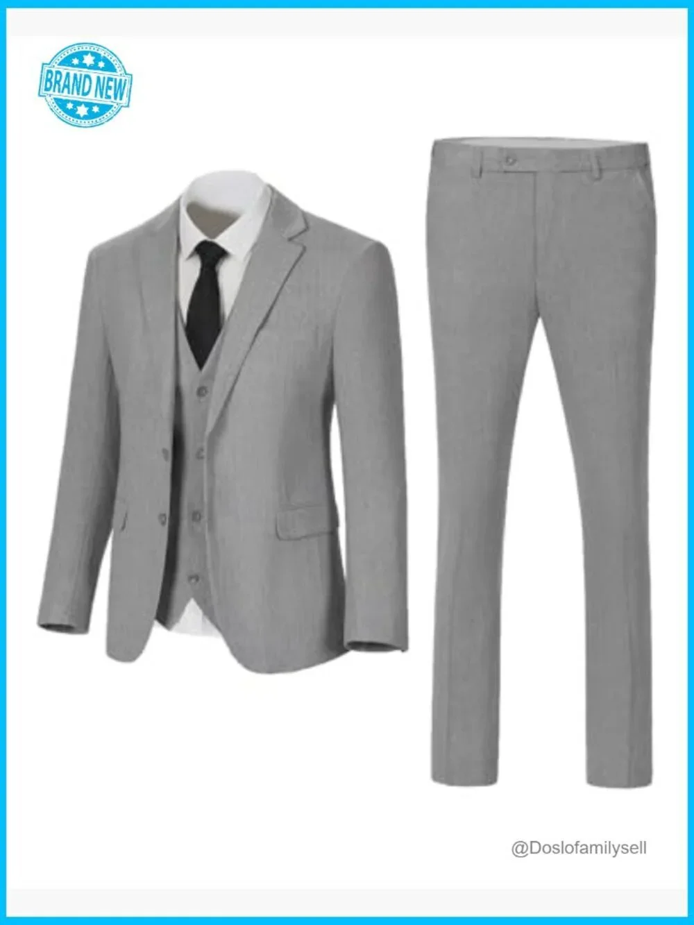Retro Tweed Herringbone Men's Suit Slim Fit 3 Piece Set Blazer Vest Pants